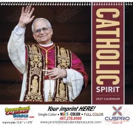 Catholic Spirit Calendar - Spiral Binding promotional calendar – Catholic Calendars – 2027