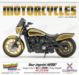 Custom Motorcycles Calendar With Spiral Binding promotional calendar – Motorcycles Calendars – 2026