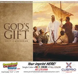 God&rsquo;s Gift Calendar, no Funeral Pre-Planning Sheet, Religious Promotional Calendar, Spiral