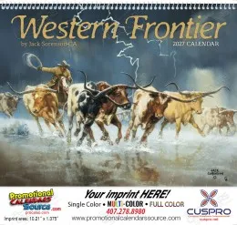 Western Frontier Spiral Calendar promotional calendar – Western Art Calendars – 2027