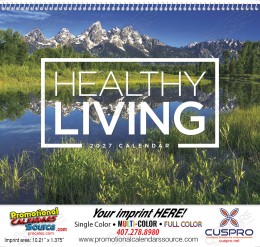 Healthy Living - Promotional Calendar  Spiral promotional calendar – Fitness & Wellness Calendars – 2026