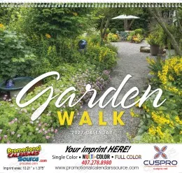 Garden Walk Wall Calendar Spiral promotional calendar – Gardens Calendars – 2027