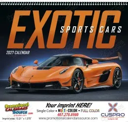 Exotic Sports Cars Promotional Calendar  Spiral