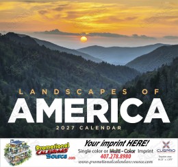 Landscapes of America Scenic Calendar, Stapled promotional calendar – America Scenic Calendars – 2026