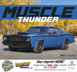 Muscle Thunder Promotional Calendar  Stapled promotional calendar – Cars Calendars – 2026