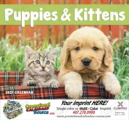 Puppies & Kittens Promotional Calendar, Stapled