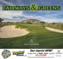 Fairways & Greens - Promotional Calendar  Stapled promotional calendar – Golf Calendars – 2026