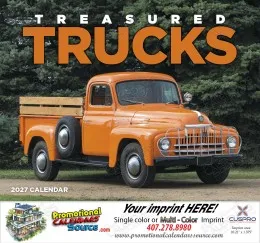 Treasured Trucks - Promotional Calendar, Stapled promotional calendar – Trucks Calendars – 2027