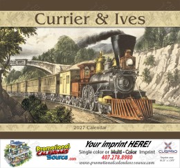 Currier & Ives Promotional Calendar  Stapled promotional calendar – Art Themed Calendars – 2026