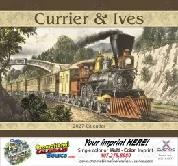 Currier & Ives Promotional Calendar  Stapled promotional calendar – Art Themed Calendars – 2027