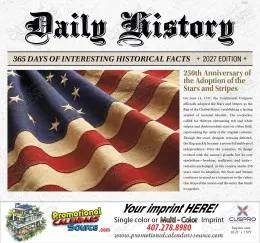 Daily American History Facts Calendar, 2027, Stitched Binding promotional calendar – Patriotic Calendars – 2027