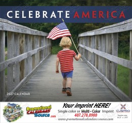 Celebrate America Customized Calendar, Stapled promotional calendar – Patriotic Calendars – 2026
