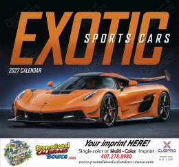 Exotic Sports Cars Promotional Calendar  Stapled promotional calendar – Cars Calendars – 2027