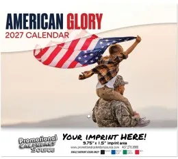 American Glory Wall Calendar  - Stapled promotional calendar – Patriotic Calendars – 2027