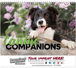 Canine Companions Wall Calendar  - Spiral promotional calendar – Pets Calendars – 2026