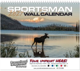 Sportsman Art Wall Calendar with Spiral Binding promotional calendar – Wildlife Art Calendars – 2026