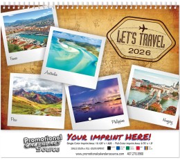Let's Travel Scenic Wall Calendar Spiral promotional calendar – Scenic Travel Calendars – 2026