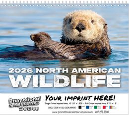 North America Wildlife Wall Calendar  - Spiral promotional calendar – Wildlife Calendars – 2026