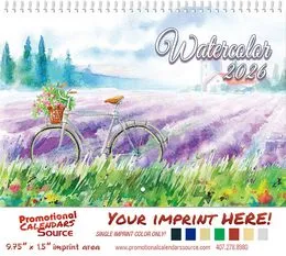 Water Colors Art Wall Calendar, Spiral, 2027 promotional calendar – Scenic Art Calendars – 2027