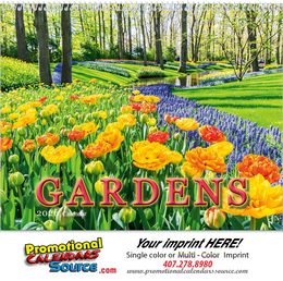Gardens Promotional Wall Calendar  Spiral promotional calendar – Flowers Calendars – 2026