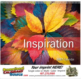 lnspiration Promotional Wall Calendar  - Spiral promotional calendar – Flowers Calendars – 2026