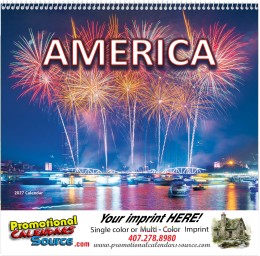 America! Promotional Wall Calendar  Spiral promotional calendar – Patriotic Calendars – 2026