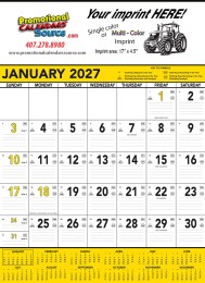 Promotional Commercial Bidding Planner Yellow & Black - 2027 promotional calendar – Contractor Calendars – 2026