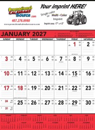 Contractor 2027 Calendar Planner Red & Black promotional calendar – Contractor Calendars – 2026