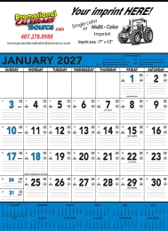 Contractor Planner Calendar Blue & Black 2027 promotional calendar – Contractor Calendars – 2027