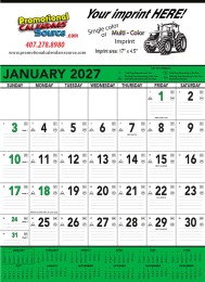 Commercial Promotional Planner 2027 Calendar Green & Black promotional calendar – Contractor Calendars – 2026