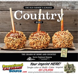 The Old Farmer&rsquo;s Almanac Country Calendar - Spiral promotional calendar – Old Farmers Almanac Calendars – 2026