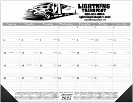 2027 Customized Desk Pad Calendar with Black Grid promotional calendar – Desk Pad Calendars – 2027