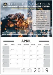 Custom Single photo wall calendar, stapled pad, size 11x17 promotional calendar – Custom Single Image Calendars – 2027