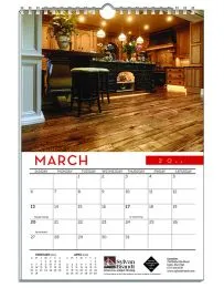 Custom Wall Calendar with Top Spiral Binding, 11x17 promotional calendar – Custom Multi Image Calendars – 2027