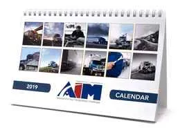 Custom Desk Tent Calendar size 8.5x5.5, One Side Imprint, Spiral promotional calendar – Custom Desk Calendars – 2027