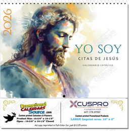 Yo Soy - Citas de Jesus - Calendario Religioso En Espa&ntilde;ol 2027 | Inserto opciónal de pre-planificación funeraria promotional calendar – Catholic Calendars – 2026
