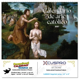 Catholic Art Calendar Spanish Espanol|Funeral Preplanning insert option|Spiral promotional calendar – Catholic Calendars – 2027