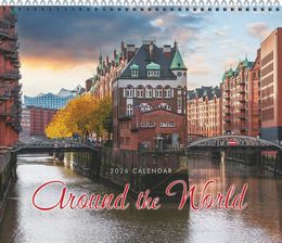 Around the World Scenic Calendar 2027, Spiral, 12.5x21 promotional calendar – World Travel Calendars – 2026