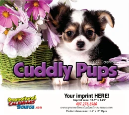 Puppies Animal Calendar 2027 - Stapled promotional calendar – Pets Calendars – 2027