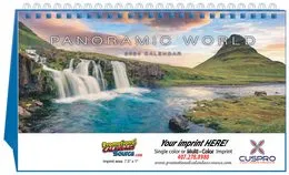 Large Size Scenic Desk Tent Calendar 11.75x7 promotional calendar – Tent Desk Calendars – 2027
