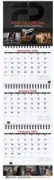 3 Month at a Glance Custom Calendar w Drop Ad 6x20.75 promotional calendar – Custom 3-Months-In-View Calendars – 2027