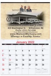 Single Photo Wall Calendar Custom Printed, size 12x17, Pad Stitched to Backer, Tear-Off Pages promotional calendar – Custom Single Image Calendars – 2027