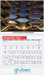 Large Numbers Grid Full Color Custom Wall Calendar, Spiral Binding, 13 Full Color Images, Drop Ad Copy promotional calendar – Custom Multi Image Calendars – 2027