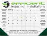 Desk Pad Calendar Black Grid, Size 21.75"x17" promotional calendar – Desk Pad Calendars – 2026
