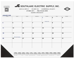 Desk Pad Calendar Blue & Black Large Grid promotional calendar – Desk Pad Calendars – 2027