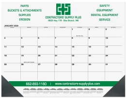 Desk Pad Calendar with Clean Black Large Grid, Product size 21.75x17 promotional calendar – Desk Pad Calendars – 2027