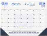 Desk Pad Calendar Blue & Gold Grid, Julian & Contractor Dates, Custom Print 2 Colors Max, Size 21.75"x17" promotional calendar – Desk Pad Calendars – 2026