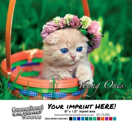 Young Ones - Puppies, Kittens & Kids Calendar - Spanish/English Bilingual promotional calendar – Pets Calendars – 2027