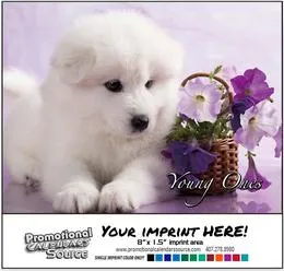 Young Ones - Puppies, Kittens & Kids Calendar - Spanish/English Bilingual promotional calendar – Spanish English Bilingual Calendars – 2027