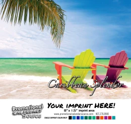Caribbean Splendor Calendar - Scenic Images of the Caribbean - Spanish/English Bilingual promotional calendar – Sur America y Caribe Calendars – 2027